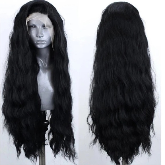 ✨22” BLACK BOHEMIAN WAVY LACE FRONT WIG💫 NEW